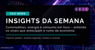Commodities, Energia e Tarifa: o que os dados da CEIC revelam sobre a economia global?