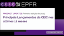Principais Lançamentos da CEIC nos últimos 12 meses 